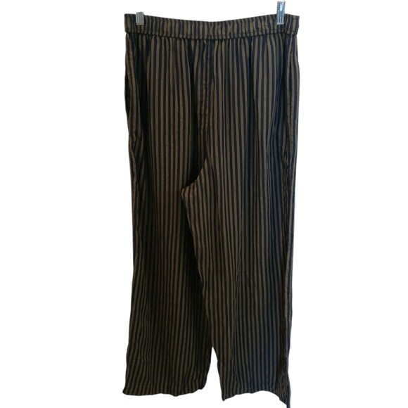 Anthropologie The Wren Boxer Trousers Striped Pull On Pants Size Large - Picture 5 of 12